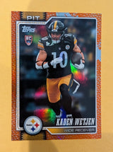 2026 Topps Football Kaden Wetjen Steelers Orange Football SSP /25 RC #370