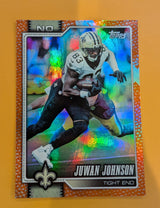 2026 Topps Football Juwan Johnson Saints Orange Leather SSP /25 #146