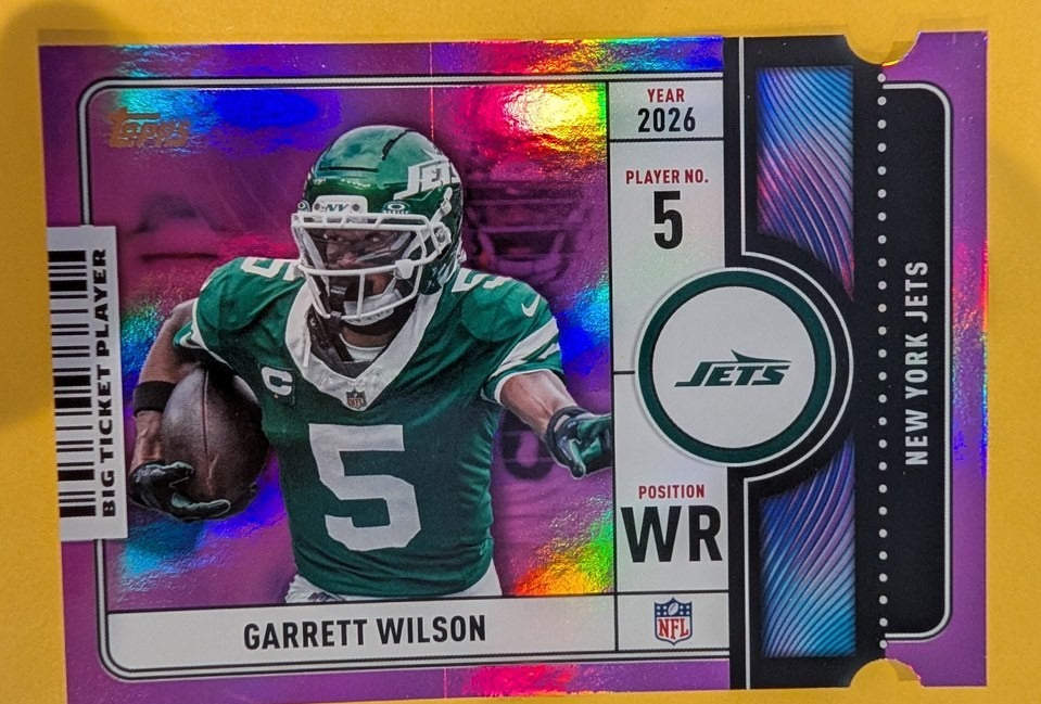 2026 Topps Football Garrett Wilson Jets Big Ticket Players Pink Foil #BTP-21