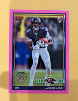2026 Topps Football Ja'Kobi Lane Ravens 1991 Topps Pink SP /1000 RC #91TR-31