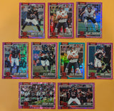 2026 Topps Football Bears Pink Foil Lot 9 Cards - Caleb Williams, Rome Odunze