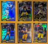 2026 Topps Football Rams Leather Foil Lot 6 Cards - Nacua, Stafford, Blake Corum