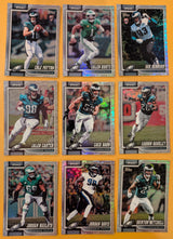 2026 Topps Football Eagles Topps Logo Foil Lot 9 Cards - Hurts, Saquon Barkley