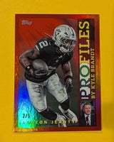 2026 Topps Football Ashton Jeanty Raiders Topps Profiles SSP Red /5 #TP-21