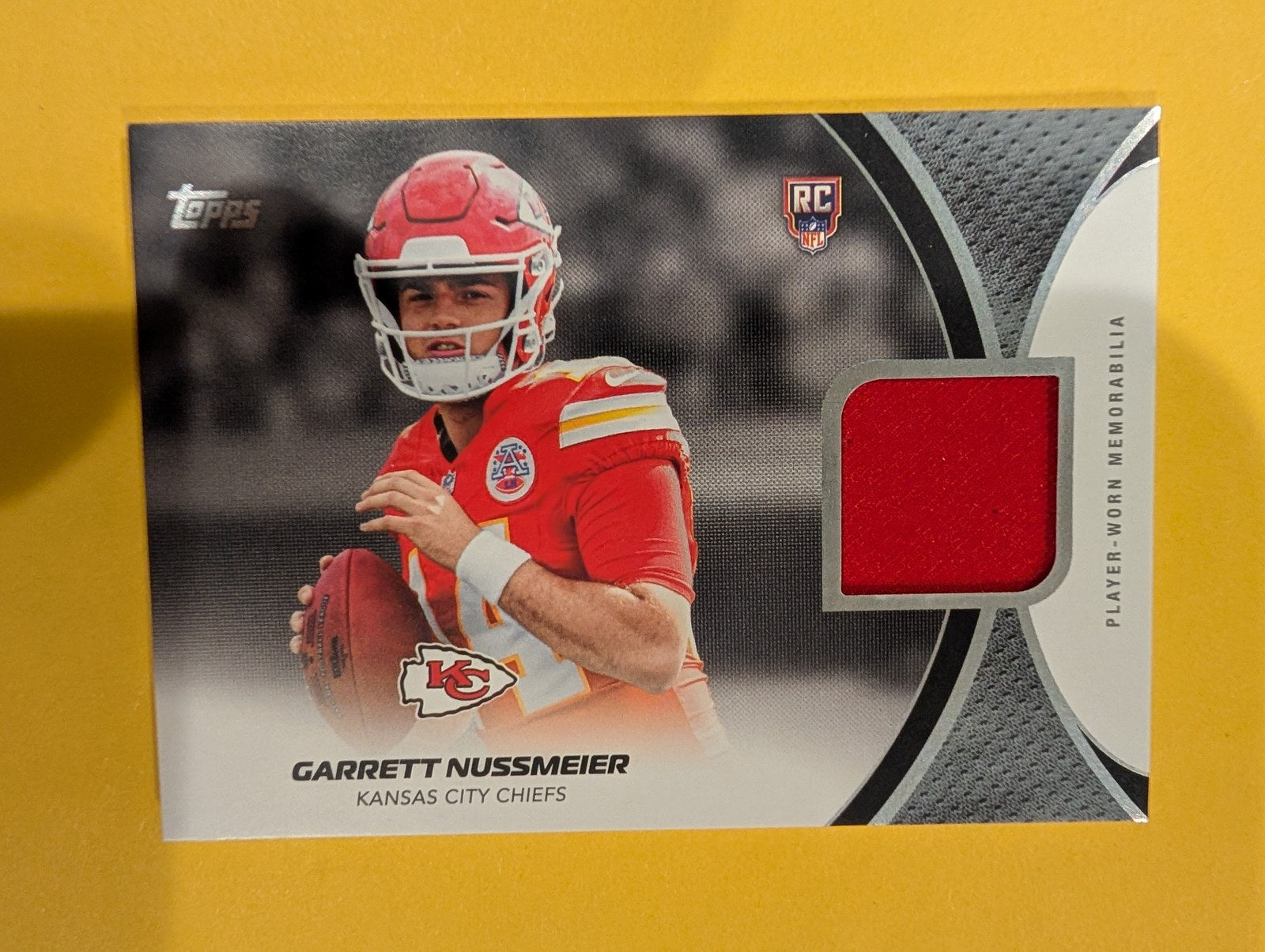 2026 Topps Football Garrett Nussmeier Rookie Player-Worn Relic - front