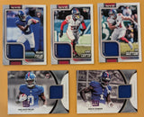 2026 Topps Football Giants 5 Card Relic Lot - Nabers, Abdul Carter, Cam Skattebo