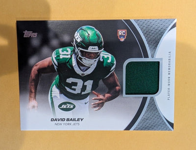 2026 Topps Football David Bailey New York Jets Rookie Material Relic RC #RMC-DBA