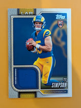 2026 Topps Football Ty Simpson Rams Rookie Material Relic RC #RMC-TS