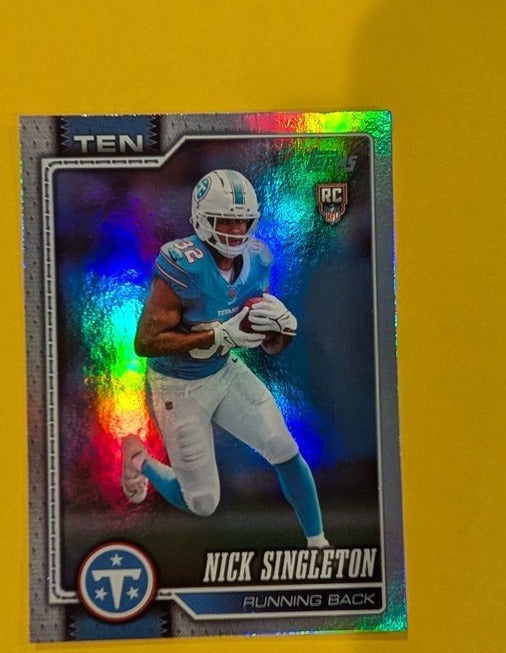 2026 Topps Football Nick Singleton Tennessee Titans Rainbow Foil RC #314