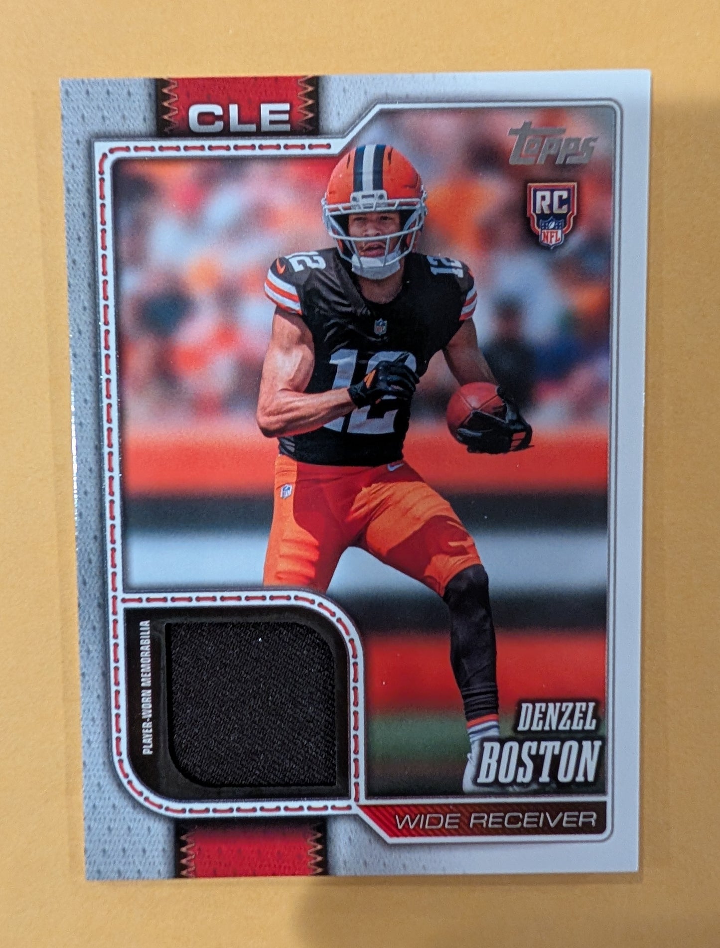 2026 Topps Football Denzel Boston Browns Rookie Real One Relic RC #ROR-DB