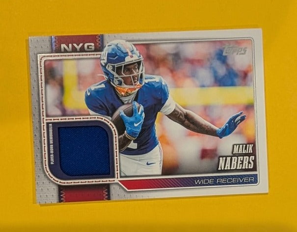 2026 Topps Football Malik Nabers New York Giants Real One Relic #ROR-MN