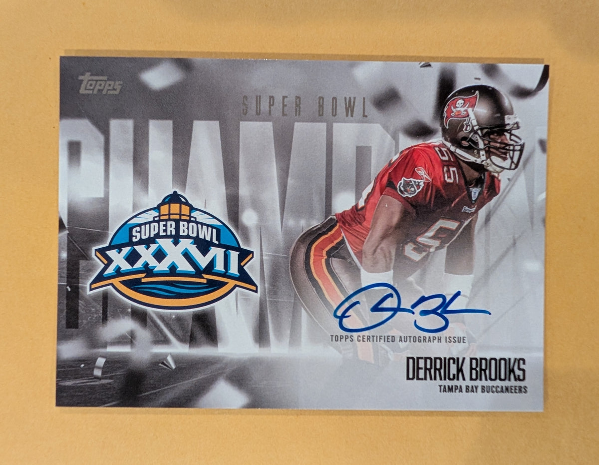 2026 Topps Football Derrick Brooks Buccaneers Super Bowl Champion Signatures