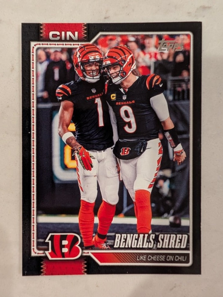 2026 Topps Football Joe Burrow Bengals Shred Combo SP /10 #293