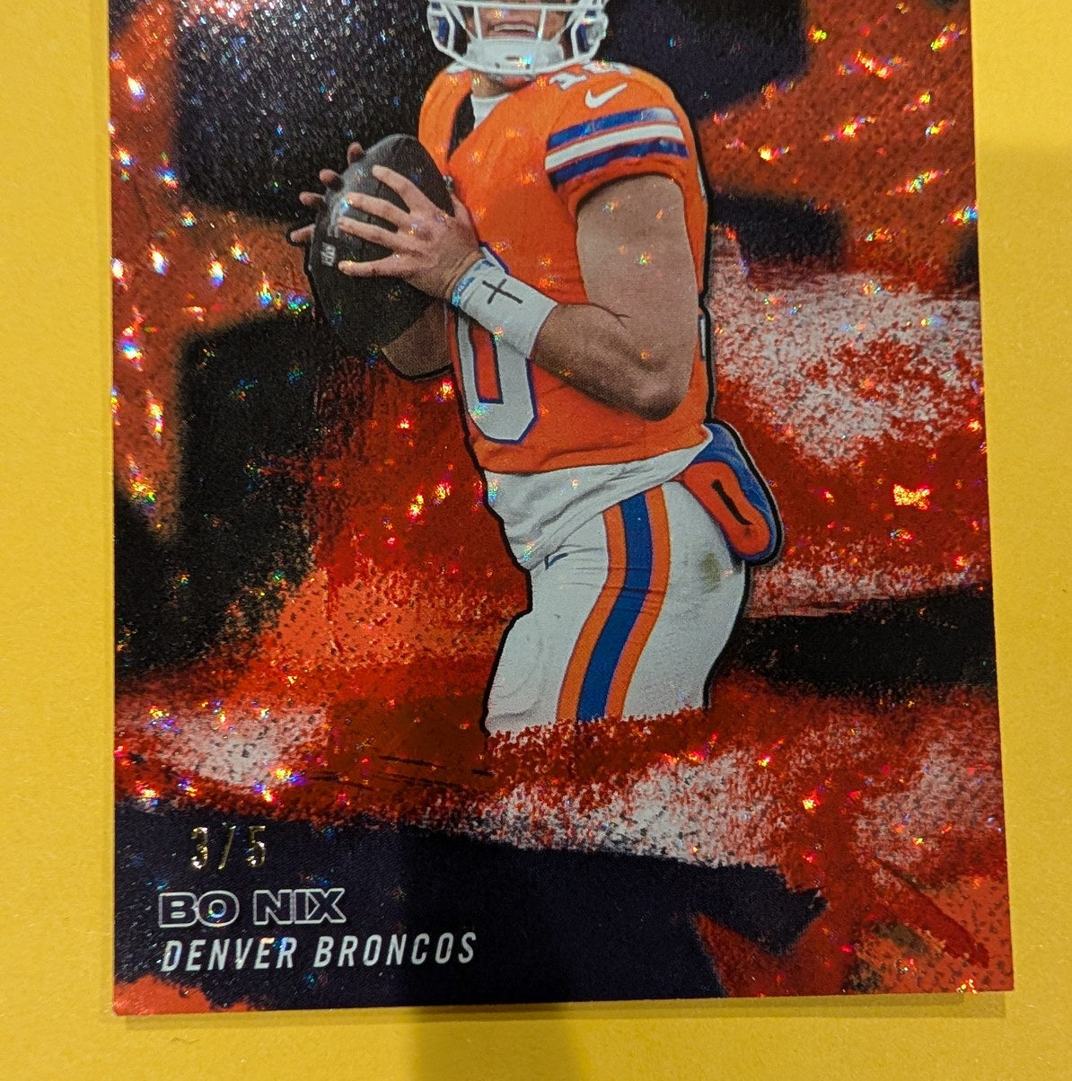 2026 Topps Football Bo Nix Stars of the NFL Red /5 - back