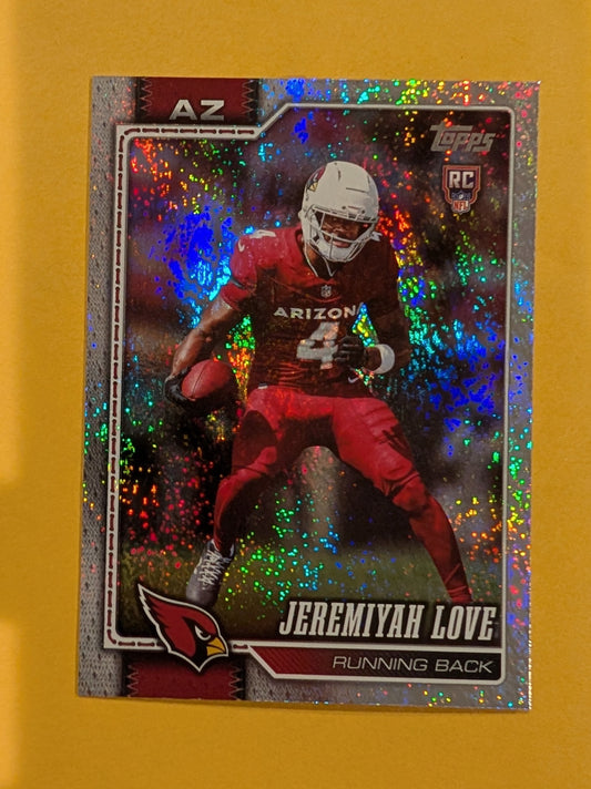 2026 Topps Football Jeremiyah Love Cardinals Speckle Holo Foil RC #309