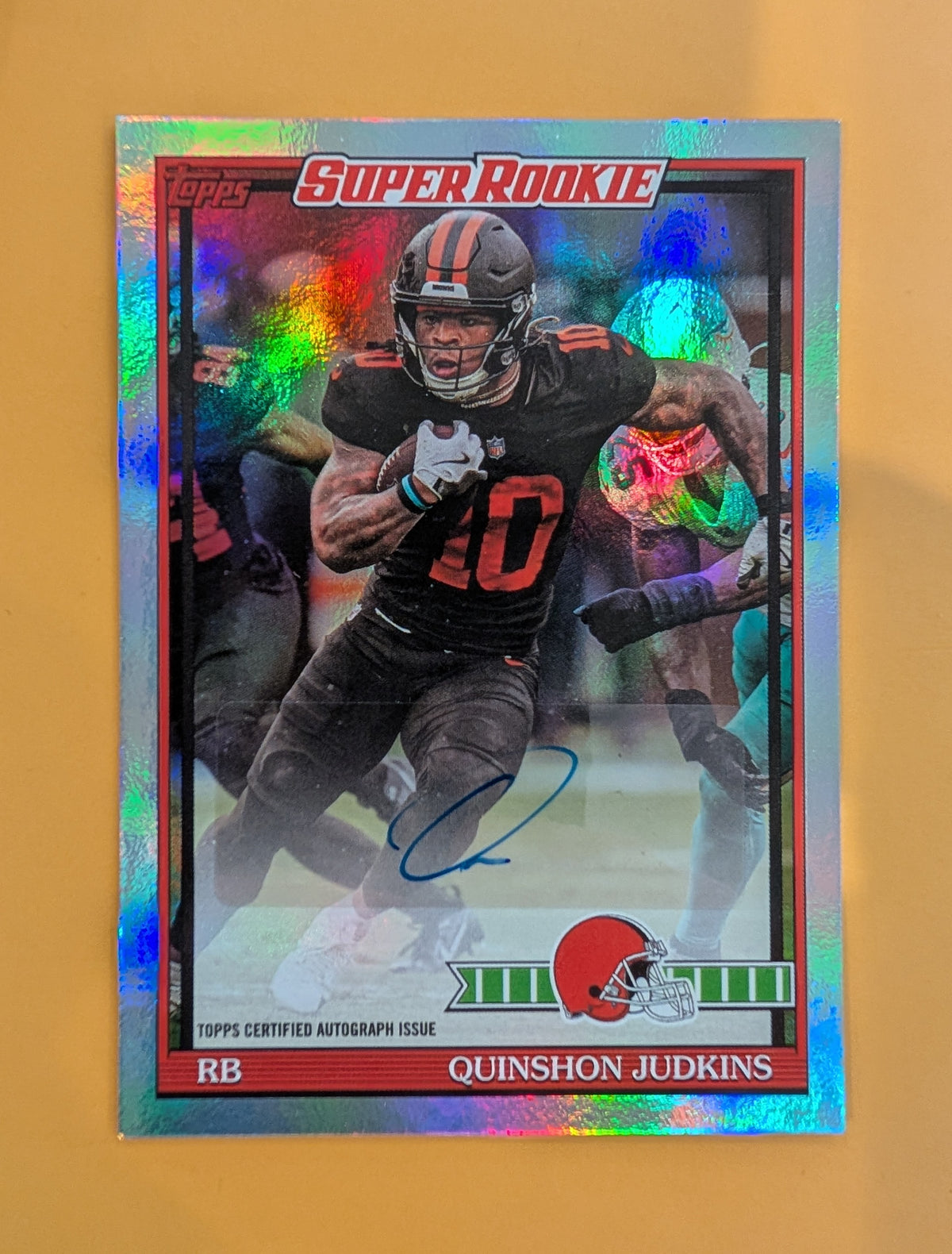 2026 Topps Football Quinshon Judkins Browns 1991 Super Rookie Auto RC #SRA-QJ