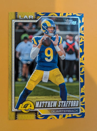 2026 Topps Football Matthew Stafford Rams Team Logo Border SP #115