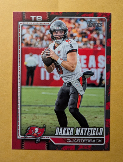 2026 Topps Football Baker Mayfield Buccaneers Team Logo Border SP #190