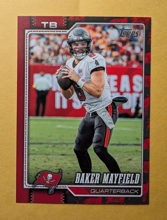 2026 Topps Football Baker Mayfield Buccaneers Team Logo Border SP #190