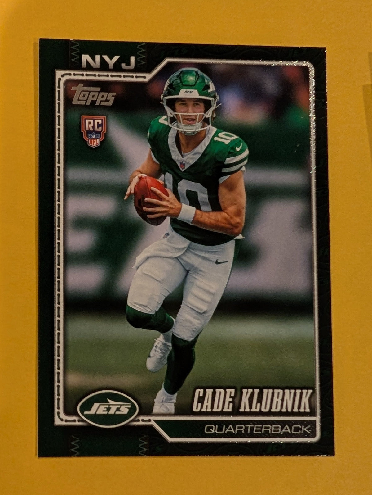2026 Topps Football Cade Klubnik New York Jets Team Logo Border SP RC #306