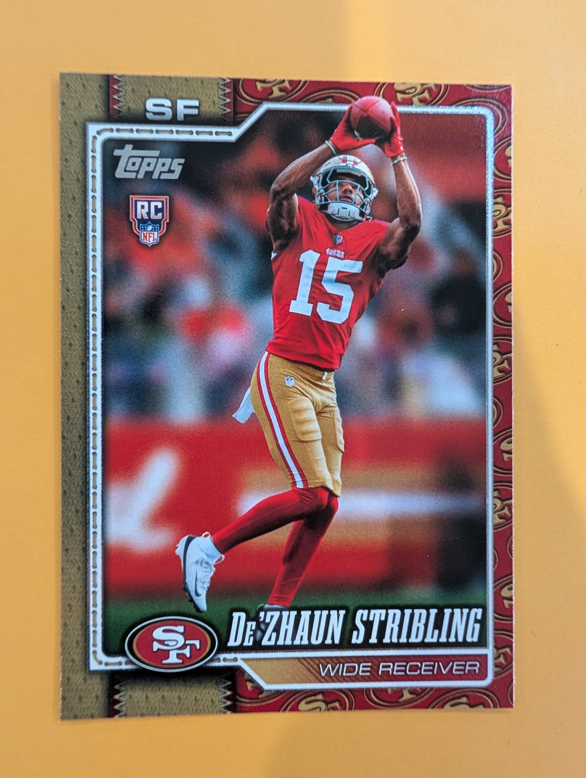 2026 Topps Football De'Zhaun Stribling 49ers Team Logo Border SP RC #365