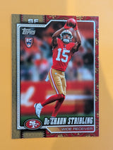 2026 Topps Football De'Zhaun Stribling 49ers Team Logo Border SP RC #365
