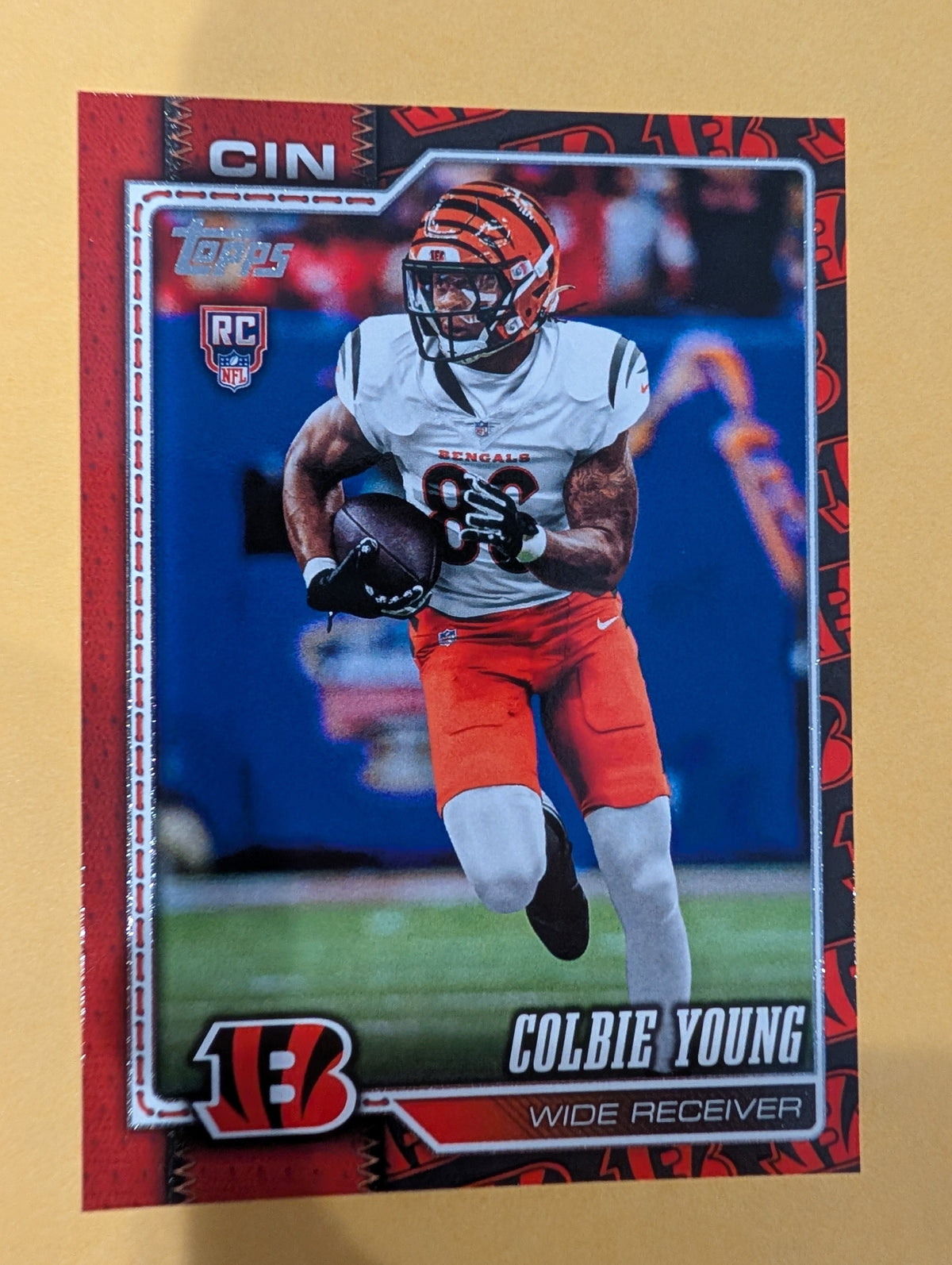 2026 Topps Football Colbie Young Cincinnati Bengals Team Logo Border SP RC #372