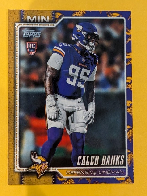 2026 Topps Football Caleb Banks Minnesota Vikings Team Logo Border SP RC #384