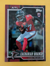 2026 Topps Football Zachariah Branch Falcons Team Logo Border Variation SP #397