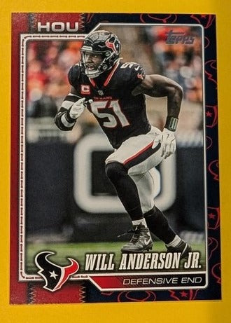2026 Topps Football Will Anderson Jr Houston Texans Team Logo Border SP #82