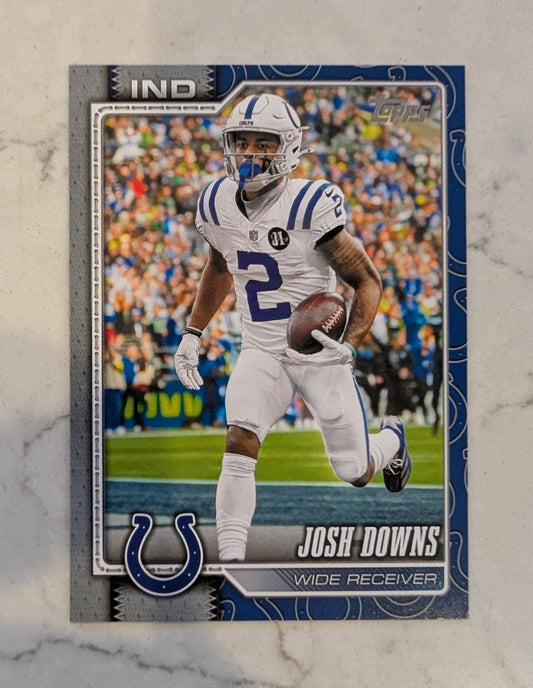 2026 Topps Football Josh Downs Colts Team Logo Border SP #88