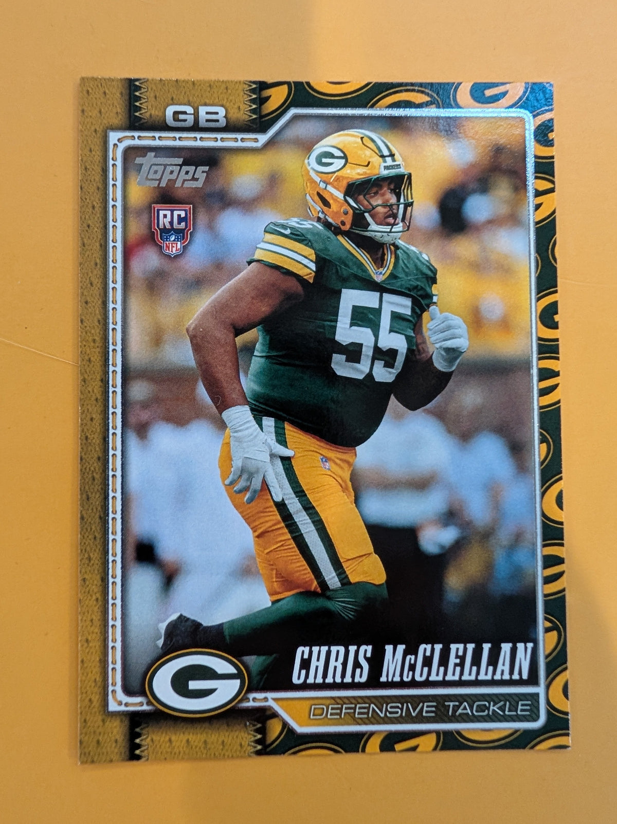 2026 Topps Football Chris McClellan Packers Team Logo Border SP RC