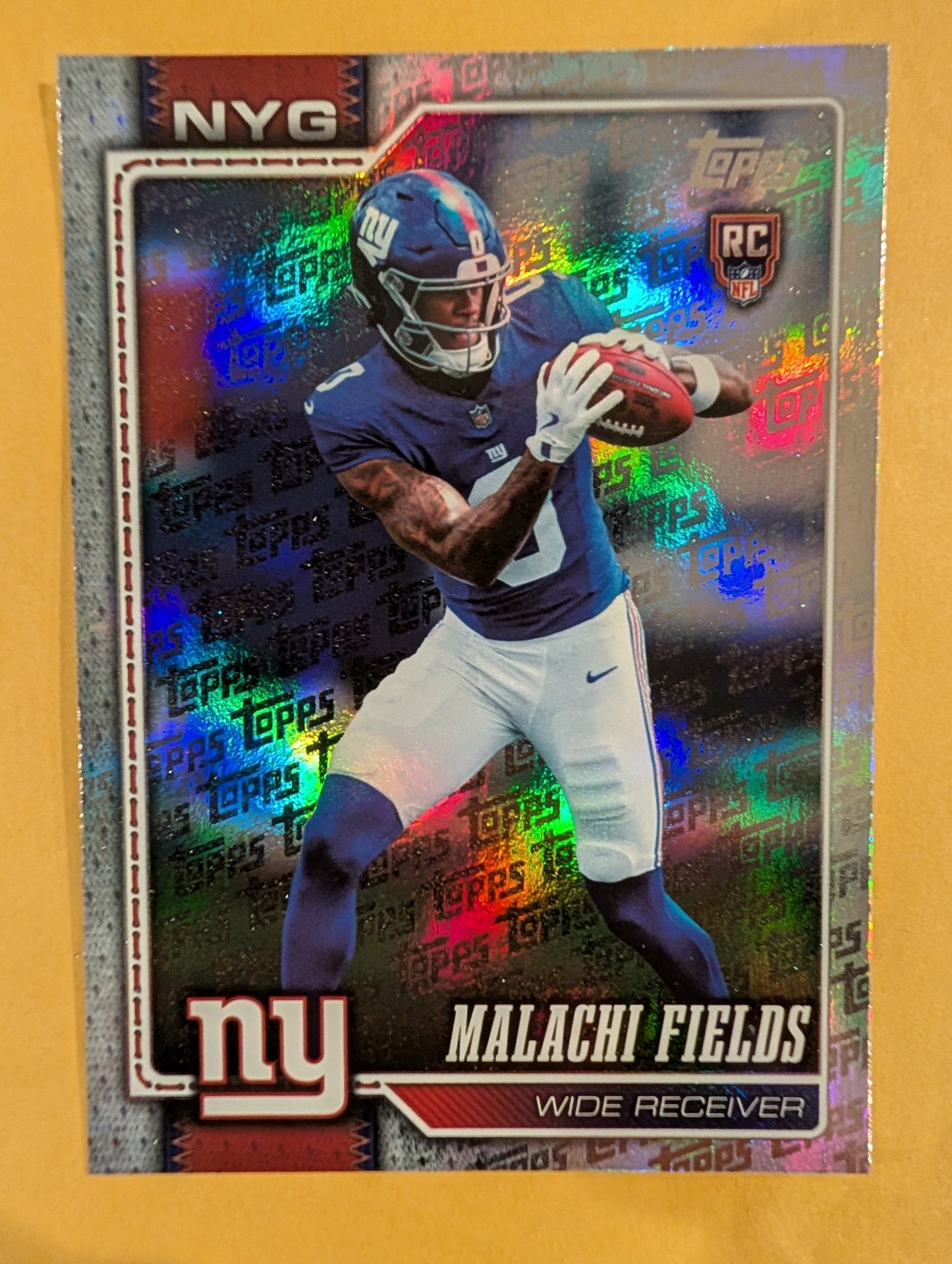 2026 Topps Football Malachi Fields Giants Fanatics Topps Logo Foil RC #330