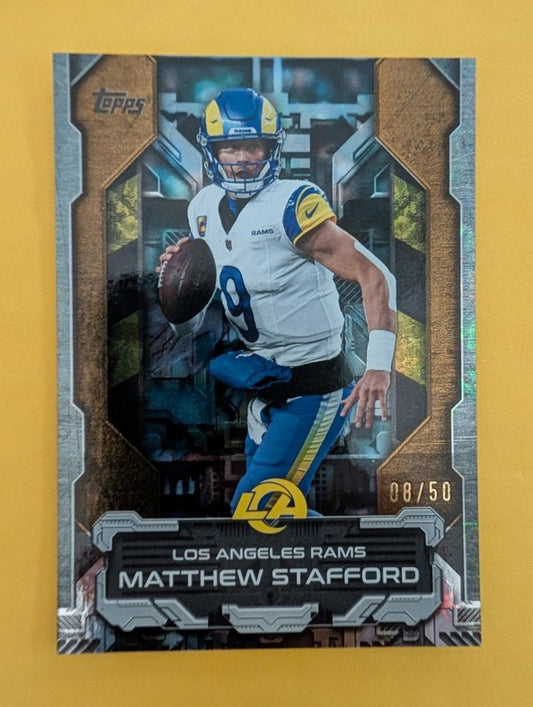 2026 Topps Football Matthew Stafford Rams Touchdown Machines Case Hit SSP /50