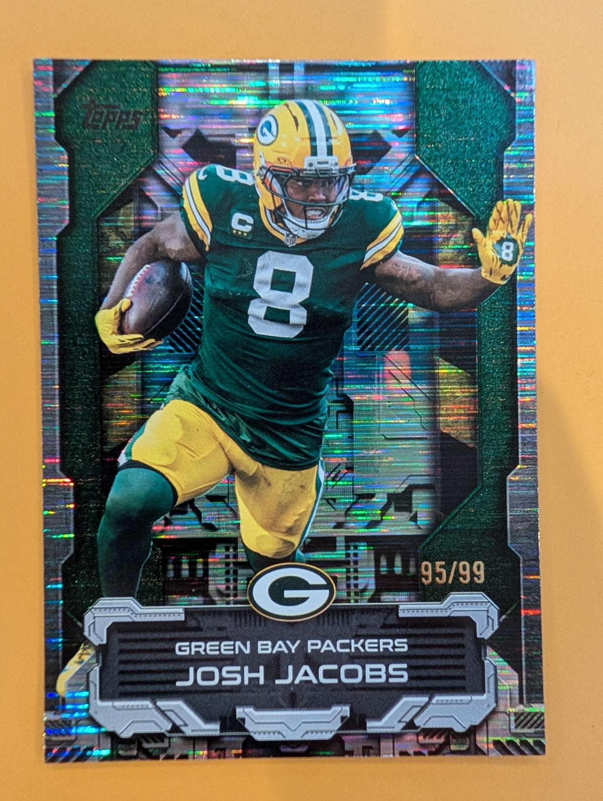 2026 Topps Football Josh Jacobs Packers Touchdown Machines Green SP /99