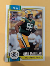 2026 Topps Football Chris McClellan Packers Vintage Stock Variation SP /99 #366