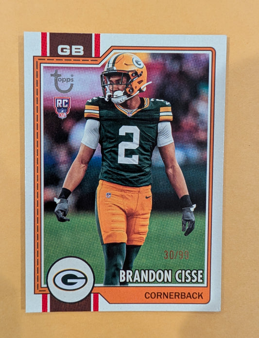2026 Topps Football Brandon Cisse Packers Vintage Stock SP /99 RC #375