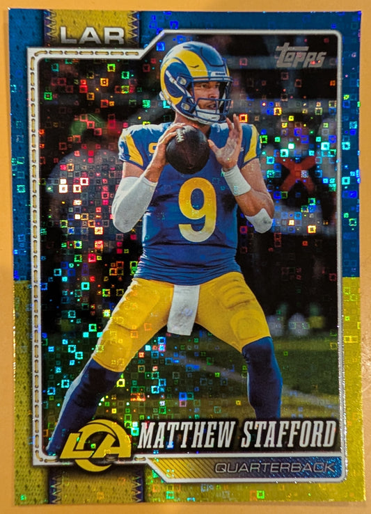 2026 Topps Football Matthew Stafford Rams Walmart Yellow Blue SP /150 #115