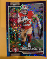 2026 Topps Football Christian McCaffrey 49ers Walmart Blue Purple SP /250 #186