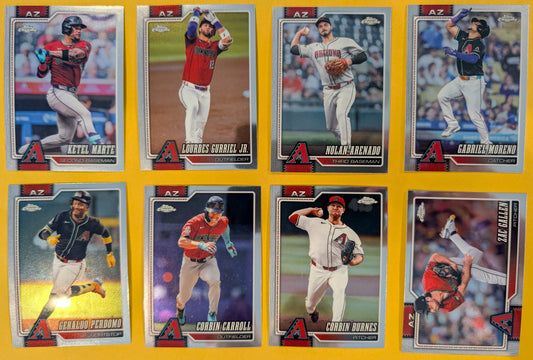 2026 Topps Chrome Arizona Diamondbacks team set - 8 cards