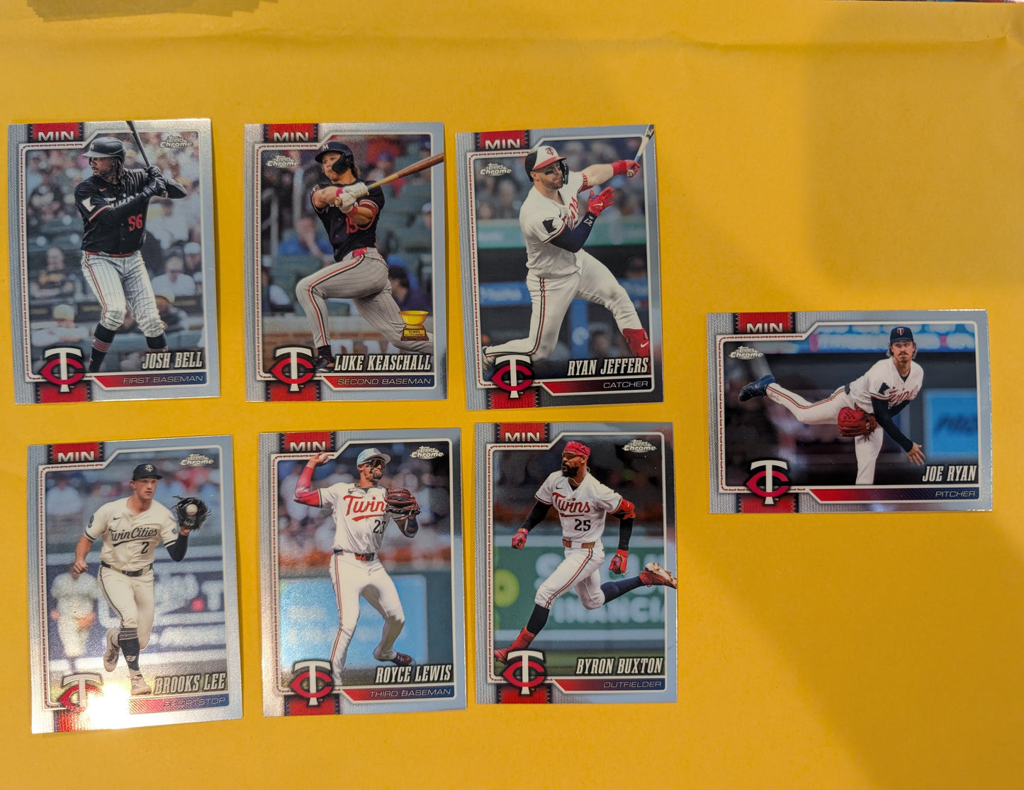 2026 Topps Chrome Minnesota Twins team set - 7 cards