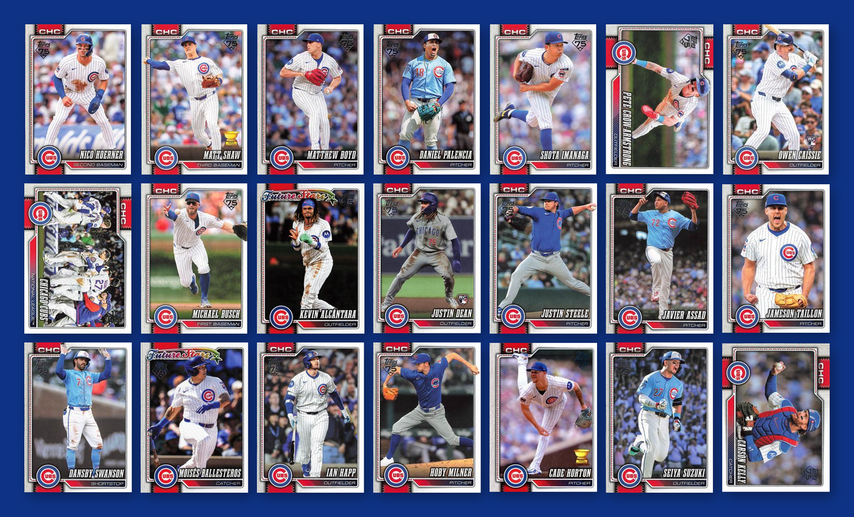 Pete Crow-Armstrong Chicago Cubs Baseball Fan Bundle - 2026 Topps Series 1 & 2 Team Set + 6 Card Player Pack