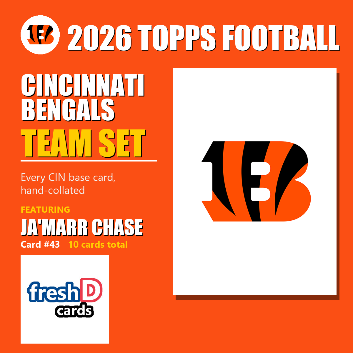 2026 Topps Football Cincinnati Bengals Team Set
