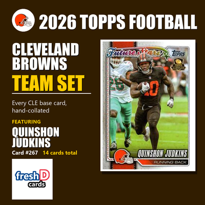 2026 Topps Football Cleveland Browns Team Set featuring Quinshon Judkins