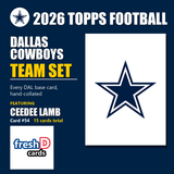 2026 Topps Football Dallas Cowboys Team Set - Complete Hand-Collated Card Set