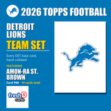 2026 Topps Football Detroit Lions Team Set - Complete Hand-Collated Card Set