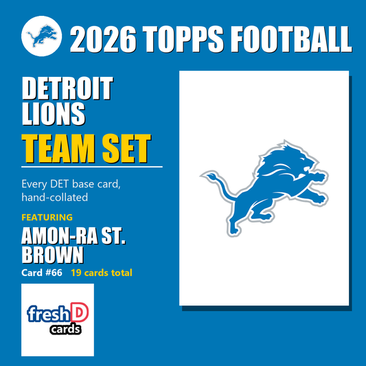2026 Topps Football Detroit Lions Team Set