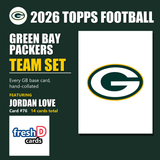 2026 Topps Football Green Bay Packers Team Set - Complete Hand-Collated Card Set