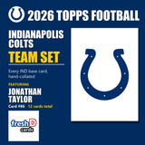 2026 Topps Football Indianapolis Colts Team Set - Complete Hand-Collated Card Set