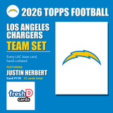 2026 Topps Football Los Angeles Chargers Team Set - Complete Hand-Collated Card Set